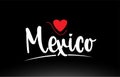 Mexico country text typography logo icon design on black background