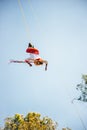 MEXICO - DECEMBER, 2019 The Voladores, or flyers performance