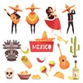 Mexico Decorative Icons Set