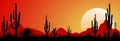Mexico desert sunset 1 Royalty Free Stock Photo