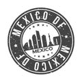 Mexico DF America World Big Cities Stamp Logo Icon Symbol Design Skyline City Royalty Free Stock Photo