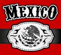 Mexico emblem Western style, Mexican theme vector design.