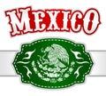 Mexico emblem Western style, Mexican theme vector design.