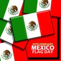 Mexico Flag Day 24th February commemoration Royalty Free Stock Photo