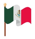mexico flag design Royalty Free Stock Photo