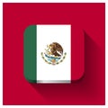 Mexico flag design vector Royalty Free Stock Photo