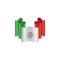 mexico flag design. Vector illustration decorative design Royalty Free Stock Photo