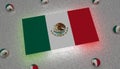 Mexico Flag green white red america
