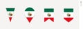 Mexico flag in vertical design, vector illustration Royalty Free Stock Photo