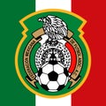 Mexico football federation logo with national flag