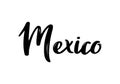 Mexico - hand drawn lettering name of Mexico capital.