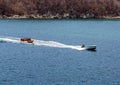 Mexico. Huatulco. Marine fun. banana boat Royalty Free Stock Photo