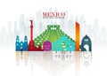 Mexico Landmark Global Travel And Journey paper background. Vector Design Template.used for your advertisement, book, banner,