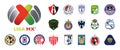 Mexico 2022-2023 Liga MX season America S.A. de C.V., Atlas F.C., Atletico de San Luis, Cruz Azul, Deportivo Guadalajara, FC Royalty Free Stock Photo