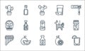 mexico line icons. linear set. quality vector line set such as tequila, chili sauce, zampona, maracuya, lime, skull, pi?ata,