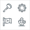 mexico line icons. linear set. quality vector line set such as cactus, mexico, jarocho