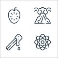 Mexico line icons. linear set. quality vector line set such as dalia, churro, popocatepelt