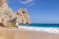 Mexico, Los Cabos travel destination Playa del Divorcio, Divorce Beach near Arch of Cabo San Lucas