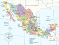 Mexico Map - highly detailed vector illustration