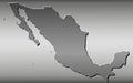 Mexico Map, Wire drawing, Metal Royalty Free Stock Photo