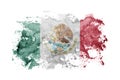 Mexico, Mexican flag background painted on white paper with watercolor Royalty Free Stock Photo