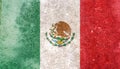 Mexico, Mexican flag painted on a weathered walll, background, texture Royalty Free Stock Photo