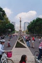 Walk in Mexico City on a Sunday in the big city Royalty Free Stock Photo