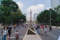 Walk in Mexico City on a Sunday in the big city Royalty Free Stock Photo