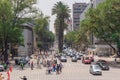 Walk in Mexico City on a Sunday in the big city Royalty Free Stock Photo