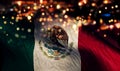 Mexico National Flag Light Night Bokeh Abstract