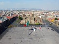 Zocalo and Metropolitan Cathedral, Mexico City, Mexico Royalty Free Stock Photo
