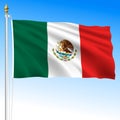 Mexico, official national waving flag, america