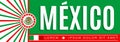 Mexico patriotic banner design, typographic vector illustration, mexican flag colors