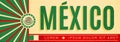 Mexico patriotic banner vintage design, mexican flag colors