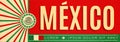 Mexico patriotic banner vintage design, mexican flag colors