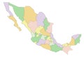 Mexico - Highly detailed editable political map.