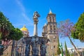 Mexico, Puebla Cathedral on the central Zocalo plaza in historic city center Royalty Free Stock Photo