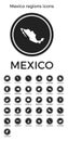 Mexico regions icons.