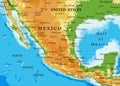 Mexico-relief map