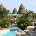 Mexico riviera maya iberostar paraiso lindo pool Royalty Free Stock Photo