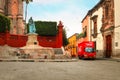 Mexico, San Miguel de Allende, Old Town - January 02, 2019: Coca Cola truck on the street of the historic center Royalty Free Stock Photo