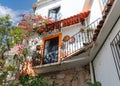 Mexico, Scenic Taxco colonial architecture and cobblestone narrow streets in historic city center near Santa Prisca