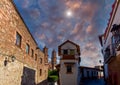 Mexico, Scenic Taxco colonial architecture and cobblestone narrow streets in historic city center near Santa Prisca