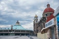 MEXICO - SEPTEMBER 20: Basilica of Guadalupe square picture showing both the modern and old churches