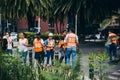 MEXICO - SEPTEMBER 20: Civilian people volunteering to help rescue earthquake victims
