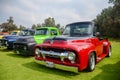 A classic and retro Ford pick up in an vintage vehicle event. Royalty Free Stock Photo