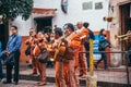 MEXICO - SEPTEMBER 23: Mariachi band performing on the street, S