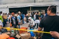 MEXICO - SEPTEMBER 20: People volunteering at a collection center to gather provisions and supplies for the earthquake victims