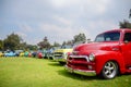 Vintage car show and exhibition of chevrolet pick up trucks