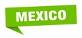 Mexico sticker. Mexico signpost pointer sign.